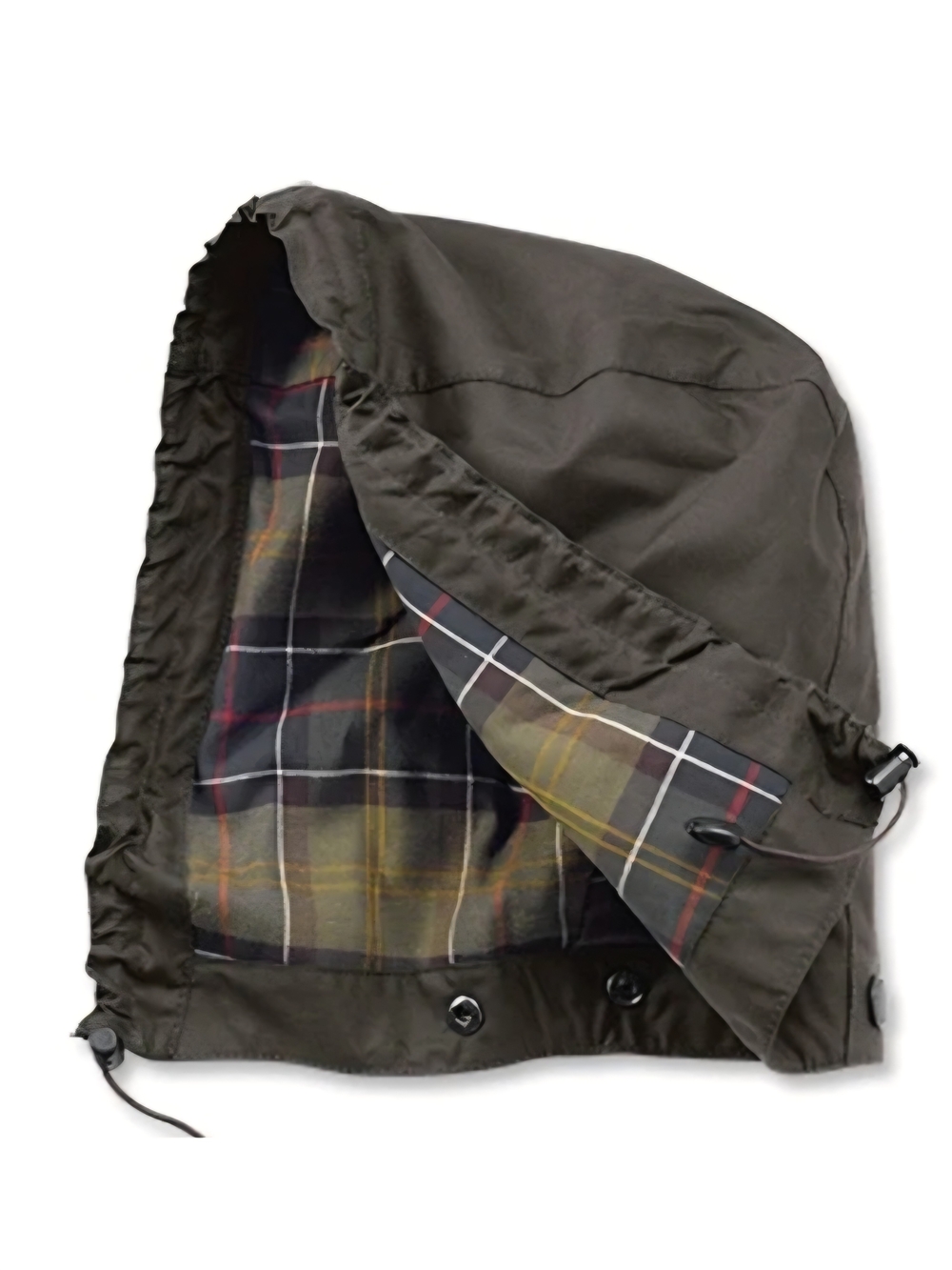 Barbour Olive Hood with Signature Tartan Lining